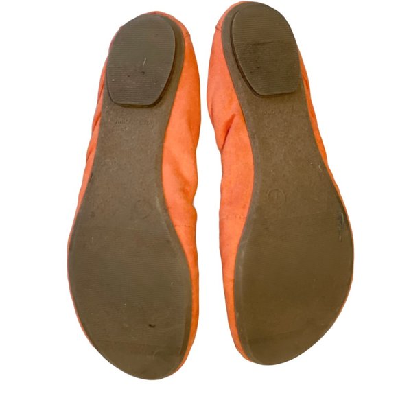 Orange Old Navy Faux Suede Ballet Flats, Size 7 - Picture 6 of 7